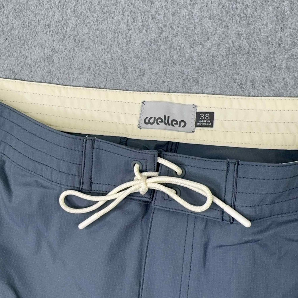 Wellen '66 Stretch Board Shorts Swim Surf Blue Men's‎ Size 38 Drawstring Pockets
